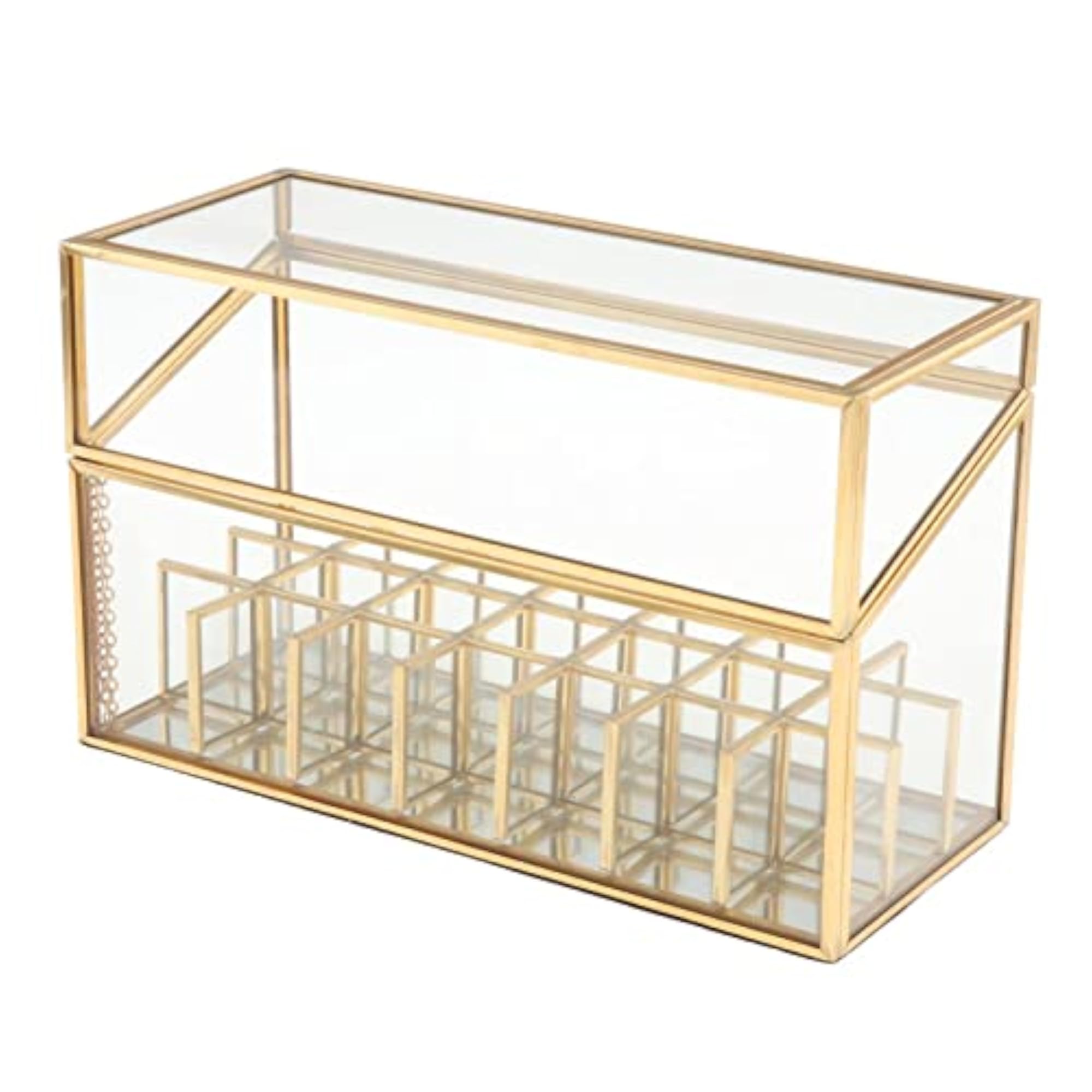 Glass Lipstick Makeup Display Organizer